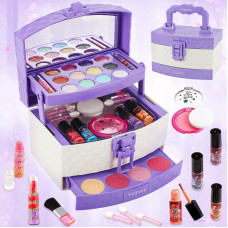 Vextronic Kids Makeup Sets For Girls Washable Toddler Makeup Kit Non Toxic Pretend Play Makeup For Kids Ages 3 4 5 6 7 8 9 10