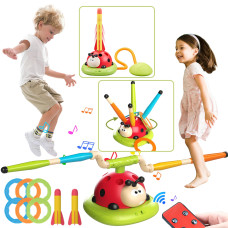 Engfa 3 In 1 Musical Jump Toss Ring Game Toys Stomping Launch Rocket Launcher For Kids Toys For Girls Boys 35 Sports Outdo