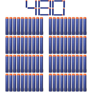 Kiseer 480 Pcs Blue Refill Darts Bullets Ammo Pack For Nerf Nstrike Elite Series Blasters