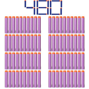 Kiseer 480 Pcs Purple Refill Darts Bullets Ammo Pack For Nerf Nstrike Elite Series Blasters