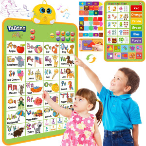 Electronic Alphabet Wall Chart Talking Abc 123S Music Poster Kids Montessori Toys For Toddlers 24 Interactive Educational