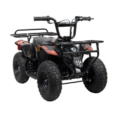 Rosso 350W Kids Electric Atv Quad Battery 24V12Ah Light Pole Headlights 8Mph Speed Rubber Tires Parental Remote Shock Ab