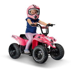 Rosso 350W Kids Electric Atv Quad Battery 24V12Ah Headlights 8Mph Speed Rubber Tires Parental Remote Shock Absorbent Susp