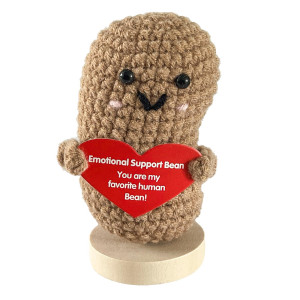 Aabxx Funny Mini Positive Potato3 Inch Cute Crochet Doll With Positive Cardsoft Wool Knitting Toy Decoration Encouragement Sup