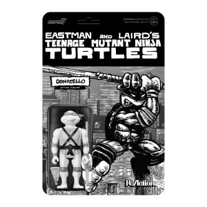 Super7 Teenage Mutant Ninja Turtles Donatello Comic Grayscale 375 Tmnt Action Figure With Accessories Classic Cartoon Col