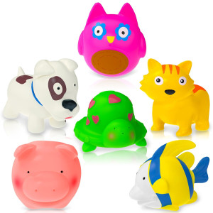 Animal Baby Bath Toys For Kids Ages 13 Infants 61218 Months Toddler Bath Toys For 1 2 Year Old Girls Boys Gifts No Hole Bat