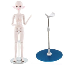 1Pc Silver 13 14 Display Stand For Dolls Holder 60Cm 50Cm Dolls Accessories Toys Plastic Base