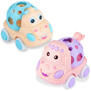 Baby Toy Cars Toy Cars For Toddlers 13 Soft Rattle And Roll Truck For 13 Year Olds Girl Rattle Car For Baby Gifts For 618