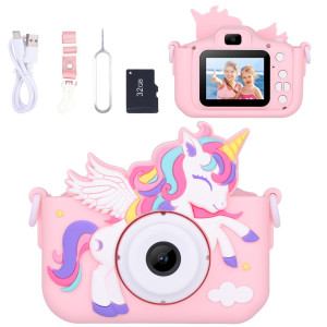 Envyvip Unicorn Toys Camera For Kids Girls Age 38 Toddler Kids Digital Camera Christmas Birthday Gifts For 3 4 5 6 7 8 Years O