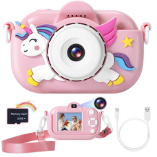 Zuodun Kids Camera Toys For Girls Age 38 Kids Digital Camera Toddler Camera For 3 4 5 6 7 8 Years Old Birthday Gifts 1080P Vi