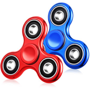 Fidget Spinner 2 Pack Stress Anxiety Relief Sensory Fidget Toys For Kids Adults Cool Electroplated Fidget Spinners For Adhd Au