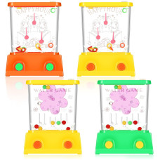 Gejoy 4 Pieces Handheld Water Game Arcade Water Ring Tables For Beach Toys Party Favor Fish Rings Fun Game For Different Ages Ba