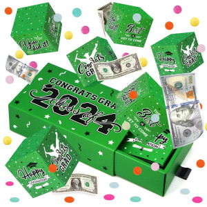 2024 Graduation Surprise Gift Box Explosion For Money 8 Pcs Grad Money Gift Box With Confetti Cash Gift Idea For Grad Pop