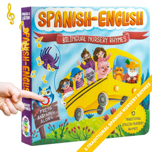 Bilingual Baby Books Spanish English Nursery Rhyme Books For Babies And Toddlers With Sound Great Book To Learn Spanish For