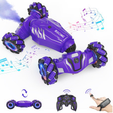 Dysaim Gesture Sensing Rc Stunt Car Toys For Boys Girls Age 612 4Wd Remote Control Car 360 Rotate Transform Drift Rc Cars Wit