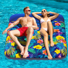 Jambo Pool Floats Extra Large Fabric Pool Float Comfortable Oversized Pool Floats For Adults Heavy Duty Pool Air Mattress In