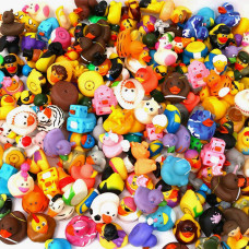 Wqthe 120 Pack Rubber Duck For Jeeps Ducking 23 Inch Bulk Floater Duck For Kids Baby Bath Toy Assortment Party Favors Bi