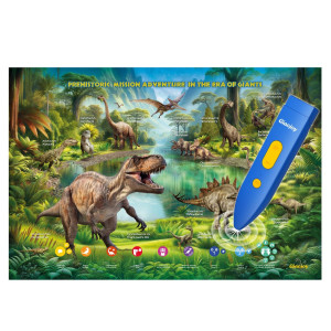 Bilingual Interactiv Dinosaur Poster For Kids Learning And Educational Toys Talking Educational Kid Dinosaur Toy For Ages 3 To 1