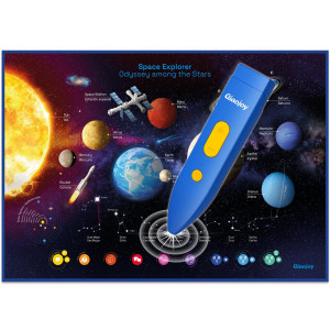 Bilingual Interactive Solar System Poster For Kids Learning And Educational Toys Talking Educational Space Theme Wall Decor Age