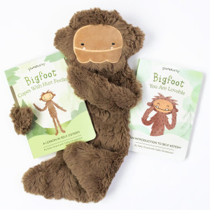 Slumberkins Bigfoot Snuggler 2 Board Books Complete Set Bundle Soft Plush Toy For Ages 0 Enhances Selfesteem Positive