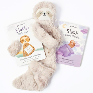 Slumberkins Sloth Snuggler 2 Board Books Complete Set Bundle Promotes Routines Relaxation Coping Skills Social Emotiona