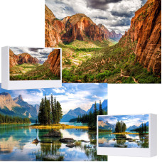 Rechiato Jigsaw Puzzles For Adults 2 Pack Puzzles For Adults 1000 Pieces Zion National Park Spirit Island Puzzles Nature Jigsa