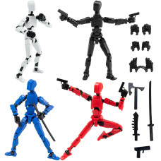 Gmajdar 4Pcs Assembled Titan T13 Action Figures Set Robot Action Figure Fidget Toys For Boys Lucky Dummy Nova N13 Anime Figure