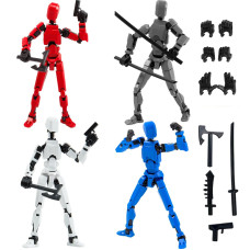 Gmajdar 4Pcs Assembled Titan T13 Action Figures Set Robot Action Figure Fidget Toys For Boys Lucky Dummy Nova N13 Anime Figure