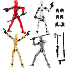 Gmajdar 4Pcs Assembled Titan T13 Action Figures Set Robot Action Figure Fidget Toys For Boys Lucky Dummy Nova N13 Anime Figure