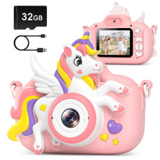 Kids Camera Toys Digital Camera For Girls Boys Christmas Birthday Gifts For Kids Age 312 Selfie 1080P Hd Video Digital Camera