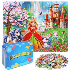 Lelemon 60 Pieces Jigsaw Puzzles For Kids Ages 48 Princess And Unicorns Puzzles Boys Girls Children Learning Educational Puzzle