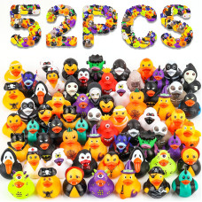 52 Pack Halloween Rubber Ducks Bulk Halloween Party Favors Halloween Basket Stuffers Gift Exchange Treat Supplies Goodie Bag