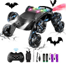 Terucle 8Wd Remote Control Car 24Ghz Rc Cars With Spray Cool Light Kids Toys Electroplating Process Transform Drift Climbin