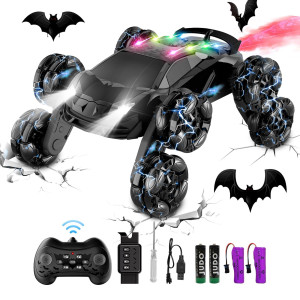 Terucle 8Wd Remote Control Car 24Ghz Rc Cars With Spray Cool Light Kids Toys Electroplating Process Transform Drift Climbin