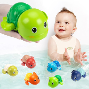 Bath Toys 6 Pack Swimming Turtle Baby Bath Toys For Toddler 13 Water Pool Floating Wind Up Toys For 1 Year Old Boy Girl Gifts