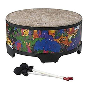 Remo KD-5816-01 Kids Percussion gathering Drum - Fabric Rain Forest, 16