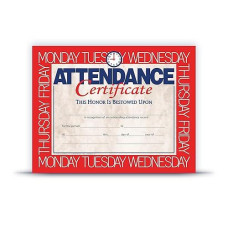 Flipside Products Attendance Certificates, Recognition, Award Students, Incentive, 8.5" X 11", 30 Pack