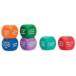 Learning Resources Writing Prompt Cubes, Early Vocabulary And Phonics Helper, Ages 5+, 1-5/8 L In