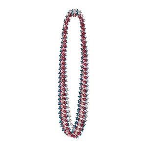 Beistle Star Beads - Red/Silver/Blue, 33" Decorative Str