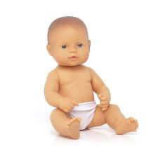 Miniland Doll 12 5/8'' Caucasian Boy (Polybag) - Made In Spain, Anatomically Correct, Quality, Inclusion