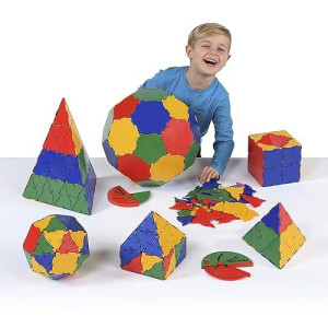 Polydron Kids Schools Geometry Educational Construction Set - Multicolored - Children Development Toy 3D Shapes - 4+ Years - 268 Pieces