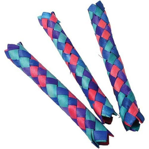 U. S. Toy 12 Multi-Colored Chinese Finger Traps - One Size