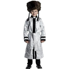 Dress Up America Silver Grand Rabbi Coat Set for Kids, Small