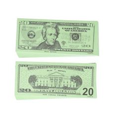 Learning Advantage Twenty Dollar Play Bills - Set Of 100 $20 Paper Bills - Teach Currency, Counting And Math With Play Money