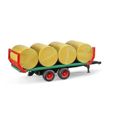 Bruder 02220 Bale Transport Trailer With 8 Round Bales