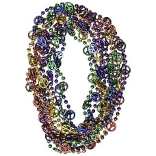 Beistle Multicolor Peace Sign Beads - 33" Party Decor