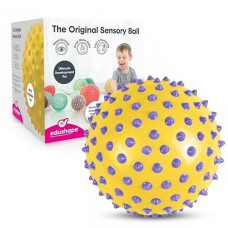 Edushape Sensory Ball For Baby And Toddlers - 7 Inch Toy Encourages Sensory Engagement - Squeeze, Toss, Roll And Bounce - Develop Motor Skills With This Bright Colored Ball Of Fun! - Colors May Vary (715176)