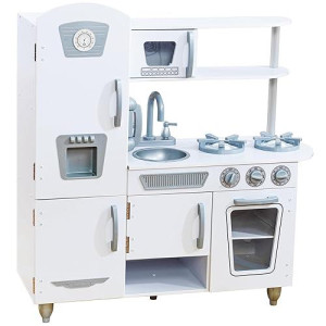 KidKraft Vintage Wooden Play Kitchen with Ice Maker, White