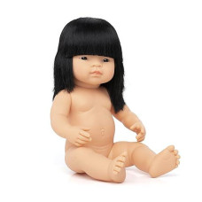 Miniland Educational - 15'' Anatomically Correct Baby Doll, Asian Girl,Multi,31056