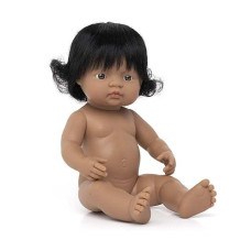 Miniland Educational - 15'' Anatomically Correct Baby Doll, Hispanic Girl